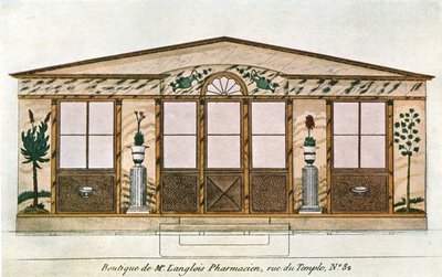 Malarstwo elewacyjne Sklepu Aptekarskiego Langlois, Paryż, Francja, 1928. autorstwa Unbekannt