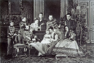 Portret rodzinny cara Rosji Aleksandra II, lata 60. XIX wieku autorstwa Unbekannt