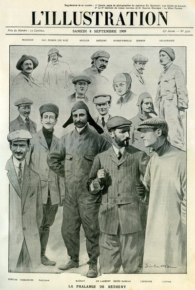 Słynni lotnicy, okładka Ilustracji, 4 września 1909 autorstwa Unbekannt