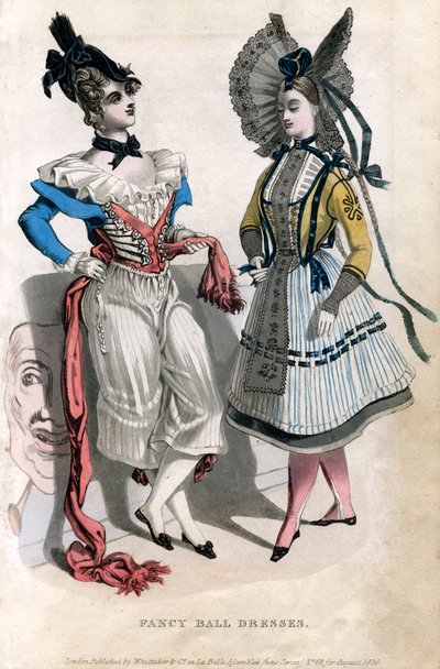 Suknie balowe na bal, 1830 autorstwa Unbekannt