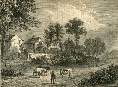 Farma w Regents Park, 1750, c1876. autorstwa Unbekannt