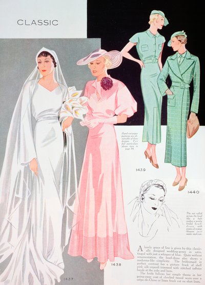 Ilustracja mody, 1935 autorstwa Unbekannt