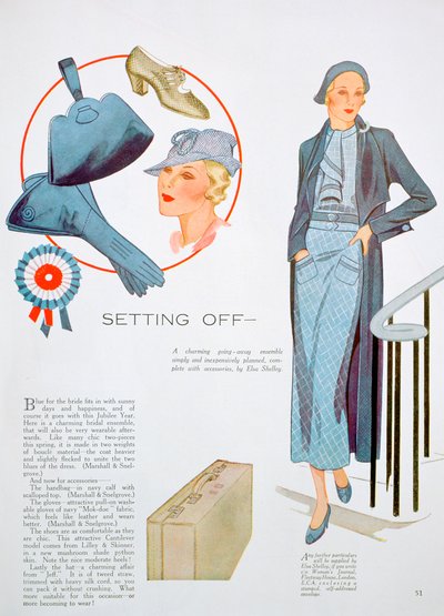 Ilustracja mody, 1935 autorstwa Unbekannt