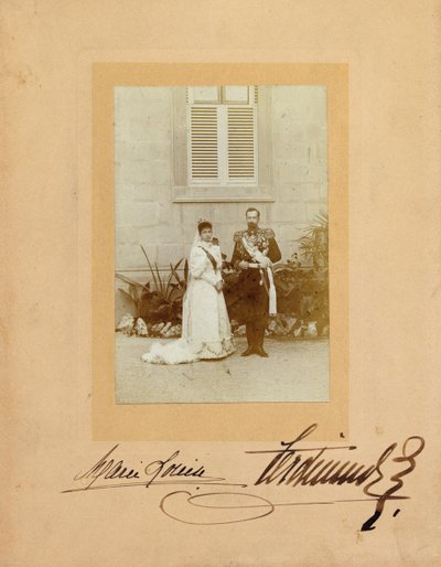 Ferdynand I Bułgarski z żoną księżniczką Marie Louise z Bourbon-Parma, 1893. autorstwa Unbekannt