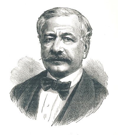 Ferdinand de Lesseps, francuski dyplomata, a później twórca Kanału Sueskiego, 1893. autorstwa Unbekannt