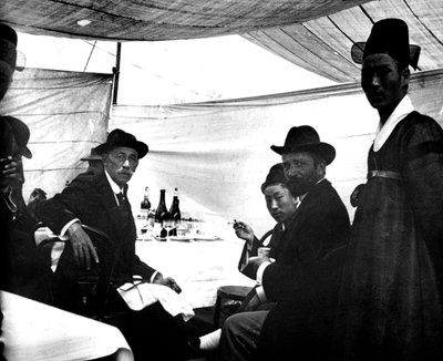 Festiwal ku czci Cesarza Japonii, Korea, 1900 autorstwa Unbekannt