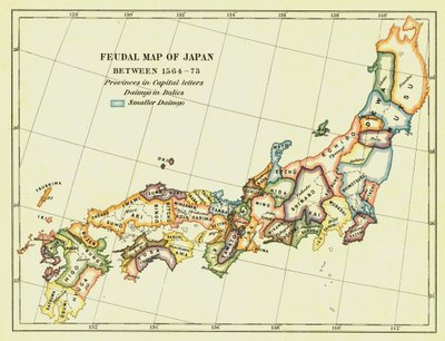 Feudalna mapa Japonii w latach 1564 -73, 1903. autorstwa Unbekannt