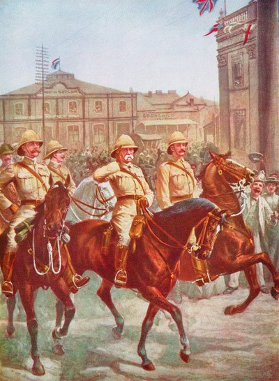 Feldmarszałek Roberts odciąża oblężenie Kimberley, wojna burska, RPA, 1900 autorstwa Unbekannt