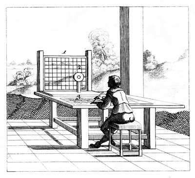 Postać ćwicząca rysunek perspektywiczny, 1639 autorstwa Unbekannt