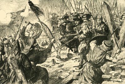 Ostateczny atak Turków podczas pierwszego oblężenia Wiednia 1529, 1890. autorstwa Unbekannt