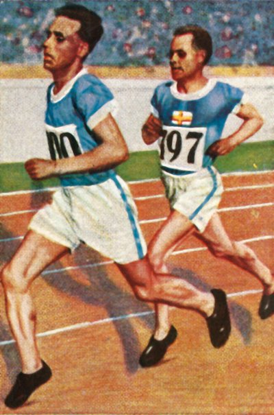 Fińscy biegacze Ville Ritola i Paavo Nurmi, 1928. autorstwa Unbekannt