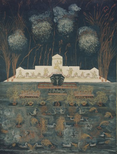 Fajerwerki i iluminacje z okazji traktatu z Abo 15 września 1743 r., połowa XVIII w. autorstwa Unbekannt