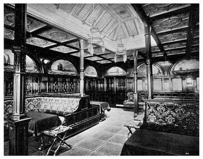 Pierwsza klasa palarni na pokładzie parowca P&O SS India, 1901 autorstwa Unbekannt