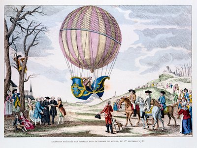 Pierwszy załogowy lot balonem wodorowym, Francja, 1 grudnia 1783 1887 autorstwa Unbekannt