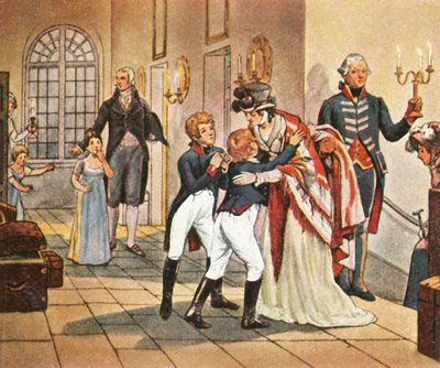 Pierwsze spotkanie królowej Luizy i jej dzieci po bitwie pod Jeną, 18 października 1806, 1936. autorstwa Unbekannt
