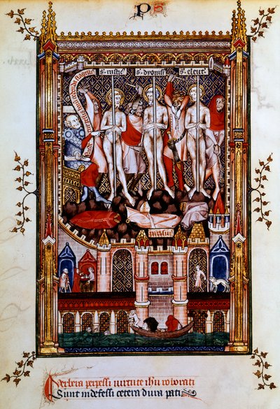 Biczowanie św. Denisa, św. Rustyka i św. Eleuteriusza, 1317 autorstwa Unbekannt