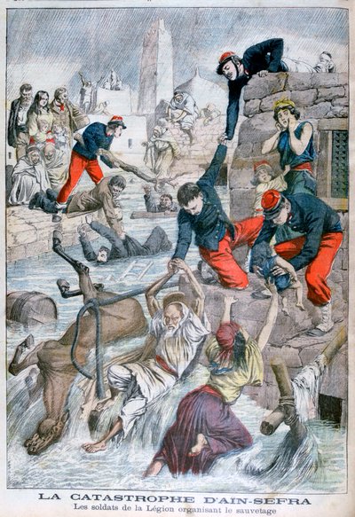 Błyskawiczna powódź w Ain Sefra, Algieria, 1904 autorstwa Unbekannt