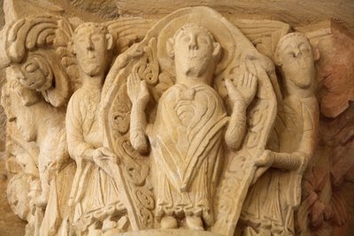 Bazylika opactwa Fleury - kapitel ganku przedstawiający św. Marcina Saint Benoit sur Loire France autorstwa Unbekannt