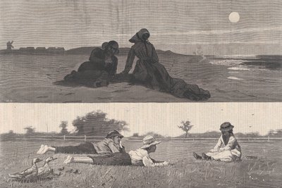 Flirt na brzegu morza i w tygodniku Harfiarza Łąkowego, tom. XVIII, 19 września 1874. autorstwa Unbekannt