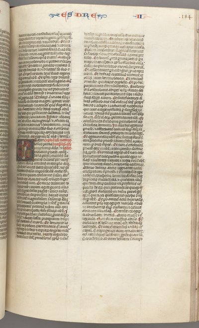 Fol. 184r, Ezdrasz II, historyczny inicjał E, ksiądz okadzający ołtarz, ok. 184r. 1275-1300. autorstwa Unbekannt