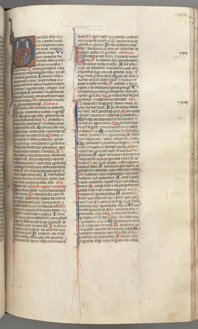 Fol. 233r, Psalm 109, historyczny inicjał D, Bóg Ojciec i Syn..., c. 1275-1300. autorstwa Unbekannt