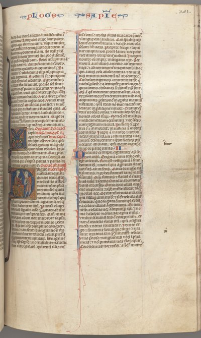 Fol. 251 r, Mądrość, inicjał historyczny D, Salomon pouczający żołnierza, c. 1275-1300. autorstwa Unbekannt