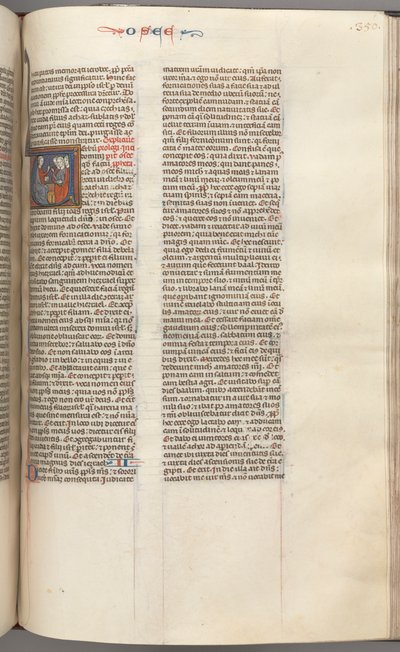 Fol. 350r, Ozeasz, historyczny początkowy V, Ozeasz głosił trzem mężczyznom. , C. 1275-1300. autorstwa Unbekannt
