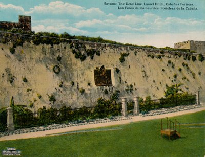 Foso de los Laureles i twierdza La Cabana, Hawana, Kuba, ok. 1920 r. autorstwa Unbekannt