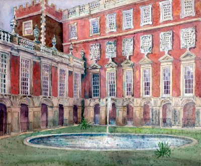 Fontanna w pałacu Hampton Court autorstwa Unbekannt