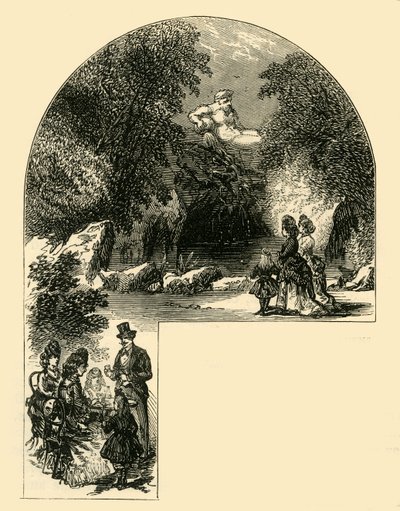 Fontanna w ogrodach Surrey, ok. 1878 r. autorstwa Unbekannt