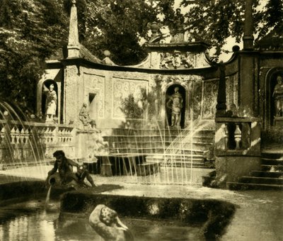 Fontanny, Pałac Hellbrunn, Salzburg, Austria, c1935. autorstwa Unbekannt