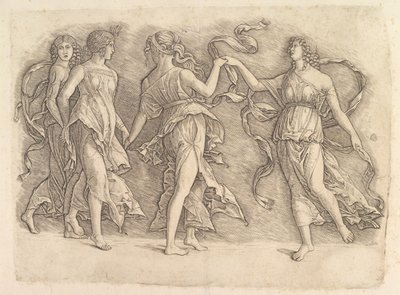 Cztery Tańczące Muzy, ca. 1497. autorstwa Unbekannt