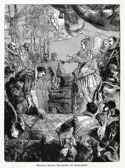 Francis Drake z tytułem rycerza Elżbiety, 1882 r autorstwa Unbekannt