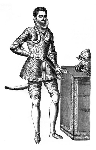 Francois, książę Anjou i Alencon, w zbroi damasceńskiej, XVI w., 1870 autorstwa Unbekannt