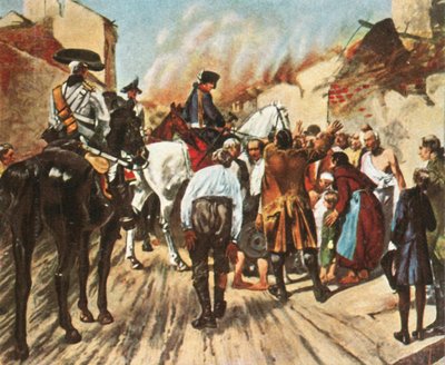 Fryderyka Wielkiego w ruinach Küstrin przed bitwą pod Zorndorfem, 25 sierpnia 1758, 1936. autorstwa Unbekannt
