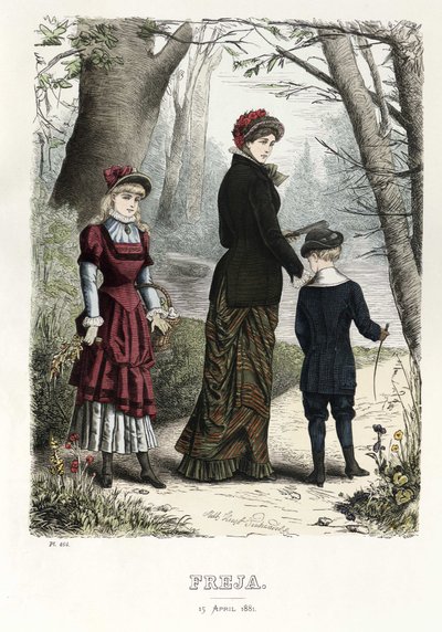 Freja- ilustrowany skandynawski magazyn mody 1881, ilustracja nr 8 autorstwa Unbekannt