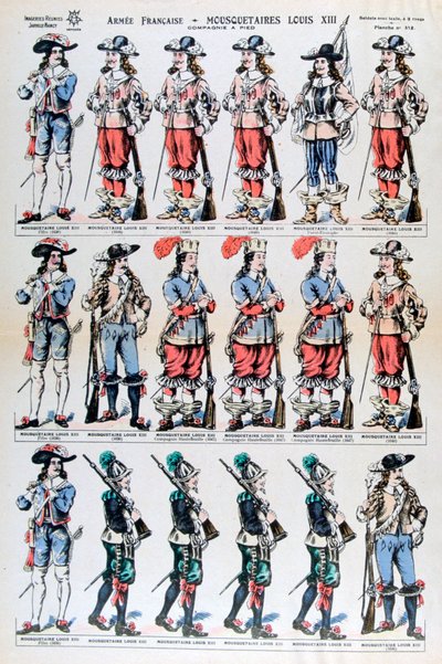 Armia Francuska, muszkieterowie Ludwika XIII, XVII w. XIX w. autorstwa Unbekannt