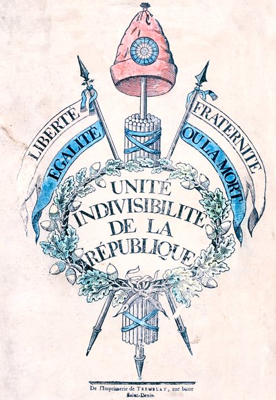 Rewolucja Francuska 1789: Alegoryczny emblemat Republiki autorstwa Unbekannt