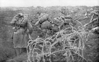 Atak francuskiej piechoty na grzbiet Eparges, niedaleko Verdun, Francja, 2 sierpnia 1915 autorstwa Unbekannt