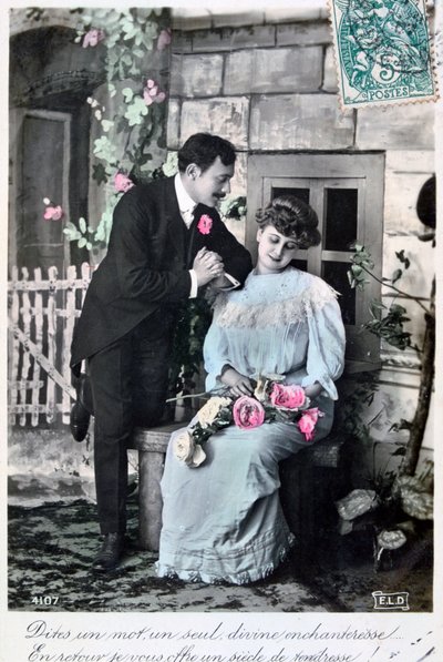 Romantyczna pocztówka francuska, ok. 1900 autorstwa Unbekannt