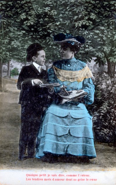 Romantyczna pocztówka francuska, ok. 1900 autorstwa Unbekannt