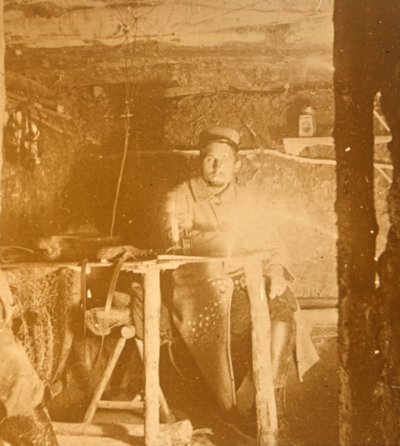 Francuski żołnierz podziemia, c1914-c1918 autorstwa Unbekannt