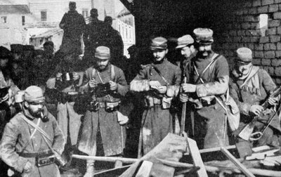 Francuscy żołnierze w spoczynku w Szampanii we Francji, I wojna światowa, 1915 r. autorstwa Unbekannt