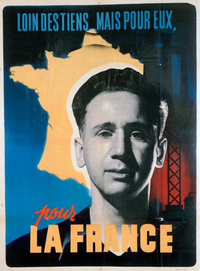 Francuski plakat o wolontariacie, c1942-1944 autorstwa Unbekannt