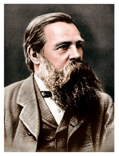 Fryderyk Engels, niemiecki socjalista, współpracownik i zwolennik Karola Marksa, 1879 autorstwa Unbekannt