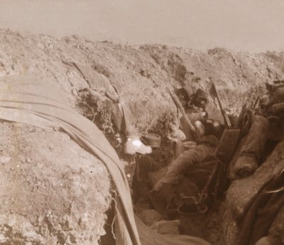 Okopy na linii frontu, Beauséjour, północna Francja, c1914-c1918 autorstwa Unbekannt