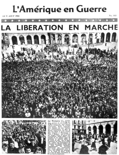 Pierwsza strona gazety America at War, 9 sierpnia 1944 r autorstwa Unbekannt