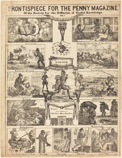 Frontyspis do Penny Magazine Towarzystwa Upowszechniania Wiedzy: Vo, XIX w. autorstwa Unbekannt