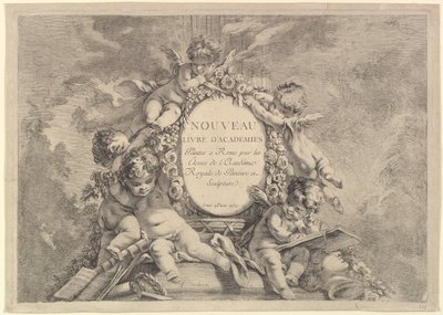 Frontyspis, z Nowej księgi Akademii Malowanych w Rzymie autorstwa studentów Akademii R..., 1759. autorstwa Unbekannt