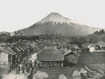 Fujiyama, Święta Góra, z wioski Jedzumi, Japonia, 1895. autorstwa Unbekannt